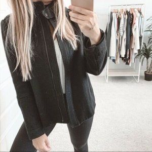 Vince Wool Till Back Pleat Coat